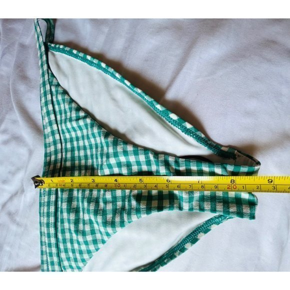 Topshop Green Gingham new without tag Swim Bikini Bottoms size 8 - Picture 8 of 8